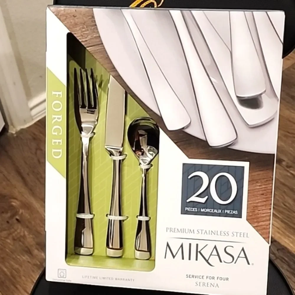 Mikasa Forged‎ Serena 20-Piece Stainless Steel Flatware Set